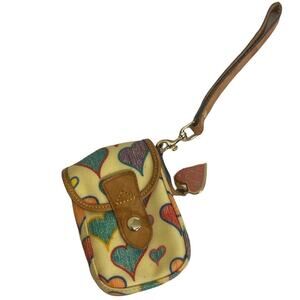 Dooney & Bourke Wristlet Heart Print Vintage